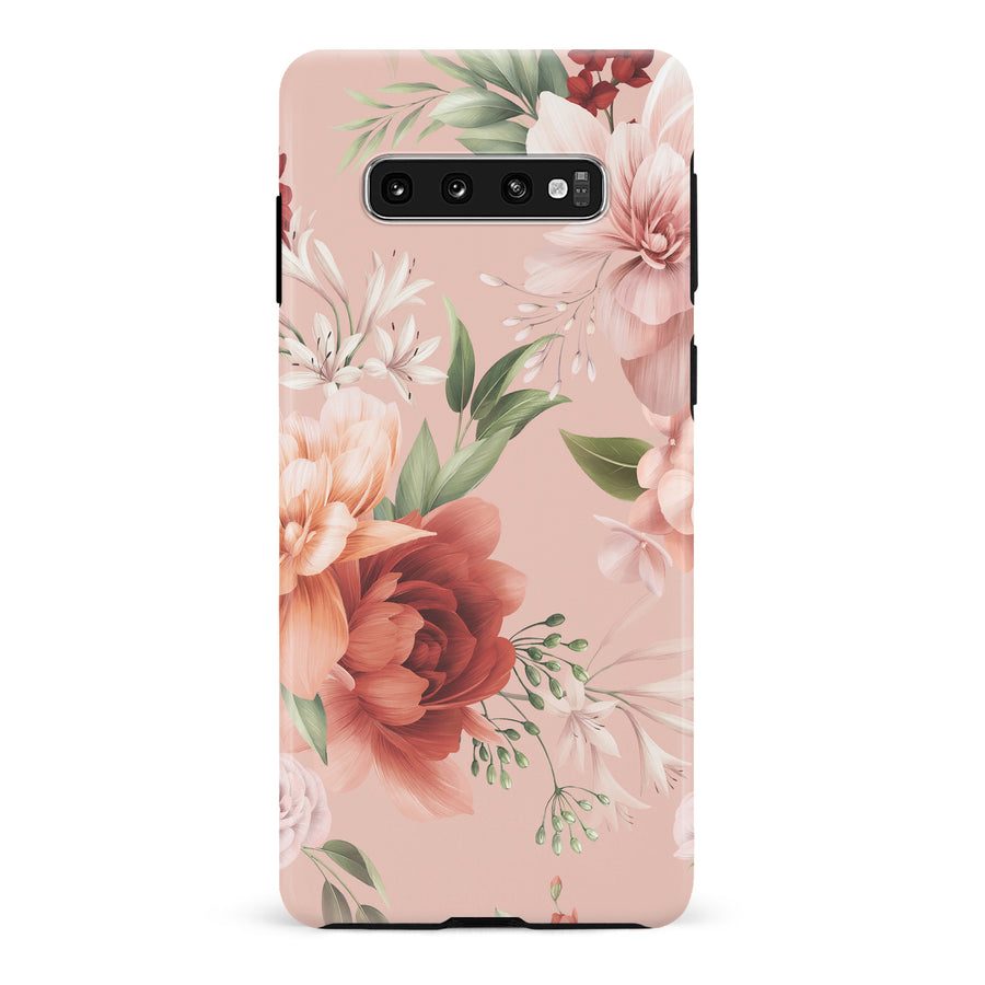 Samsung Galaxy S10 Plus peonies one phone case in pink