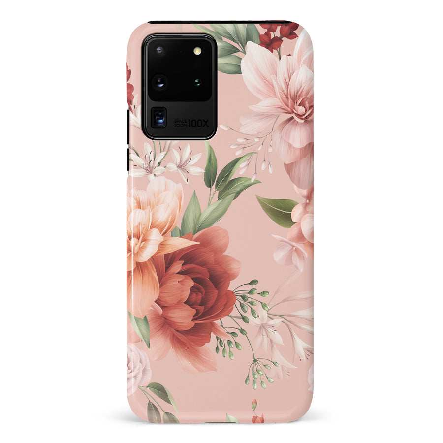 Samsung Galaxy S20 Ultra peonies one phone case in pink