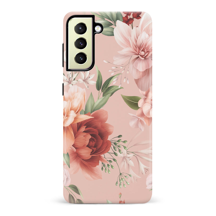 Samsung Galaxy S22 Plus peonies one phone case in pink