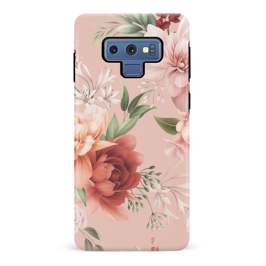 Samsung Galaxy Note 9 peonies one phone case in pink