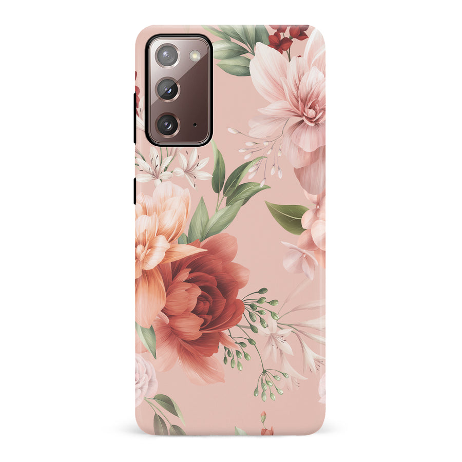 Samsung Galaxy Note 20 peonies one phone case in pink