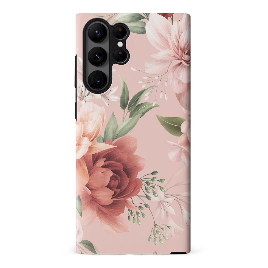 Samsung S23 Ultra Peonies One Floral Phone Case - Pink