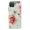 Google Pixel 4 XL peonies one phone case in green