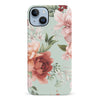 iPhone 14 Plus peonies one phone case in green