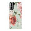 Samsung Galaxy S21 Plus peonies one phone case in green