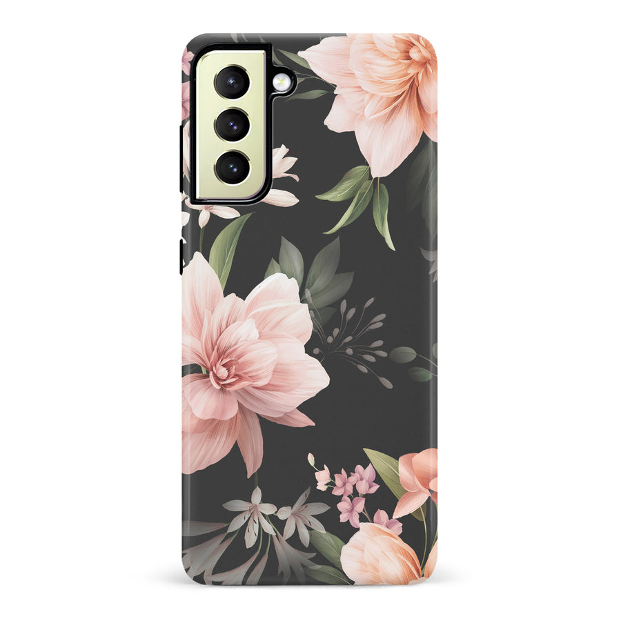 Samsung Galaxy S22 Plus Peonies Two Floral Phone Case in Black