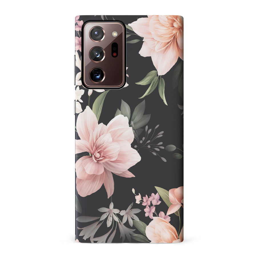 Samsung Galaxy Note 20 Ultra Peonies Two Floral Phone Case in Black