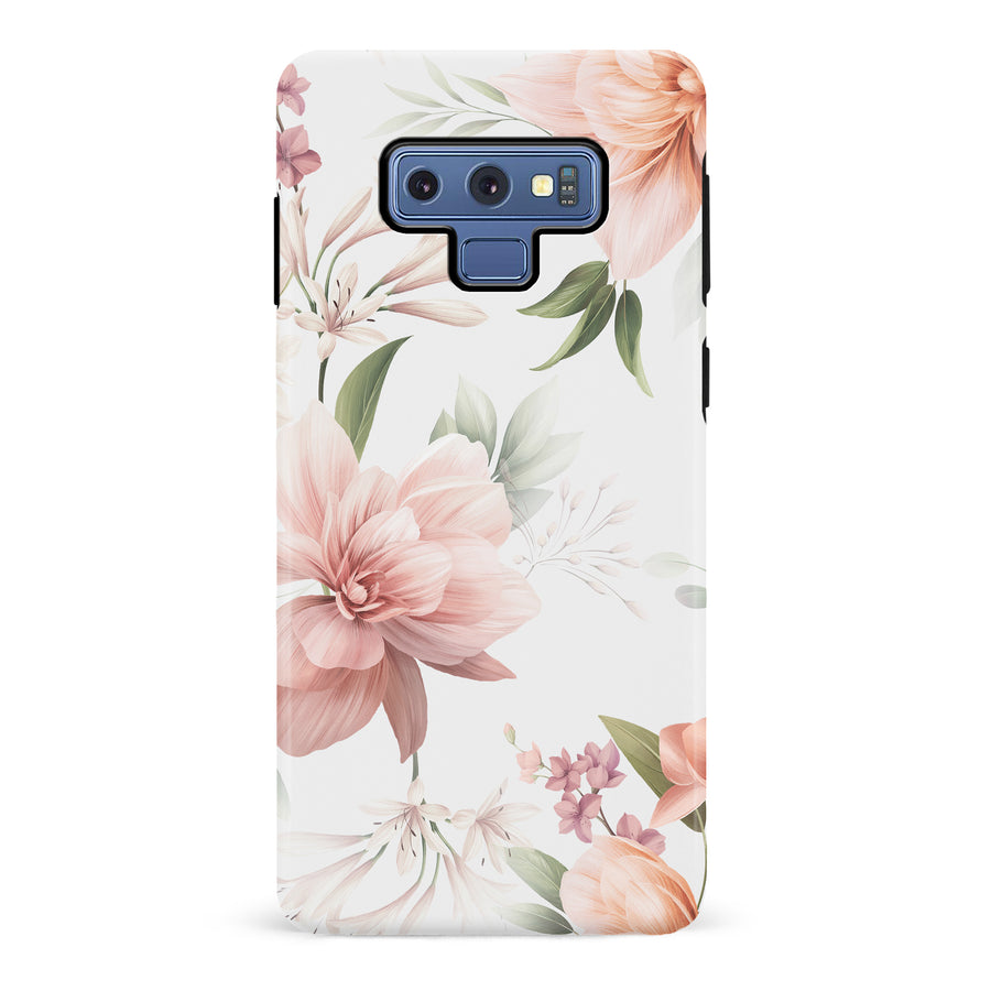 Samsung Galaxy Note 9 Peonies Two Phone Case in White