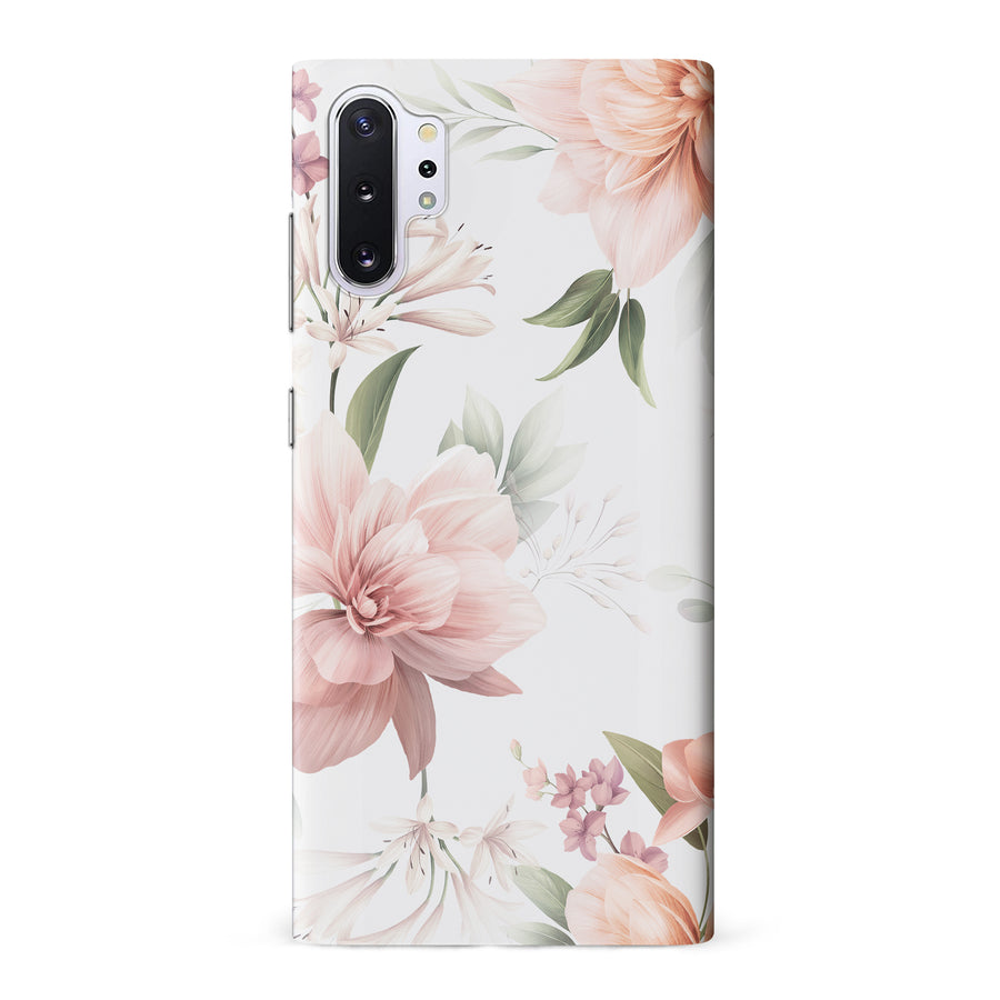 Samsung Galaxy Note 10 Plus Peonies Two Phone Case in White