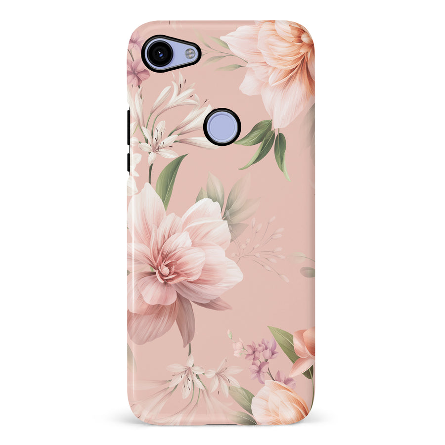 Google Pixel 3A XL Peonies Two Floral Phone Case in Pink