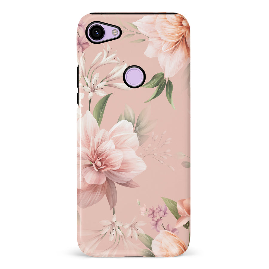 Google Pixel 3 Peonies Two Floral Phone Case in Pink