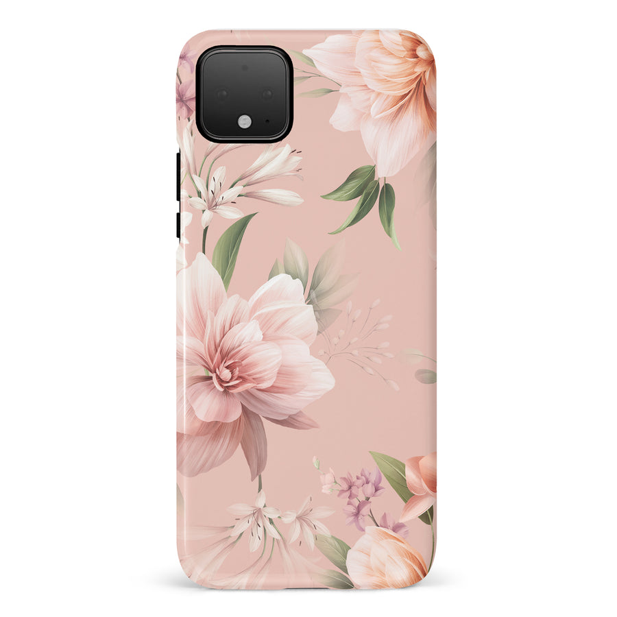 Google Pixel 4 Peonies Two Floral Phone Case in Pink