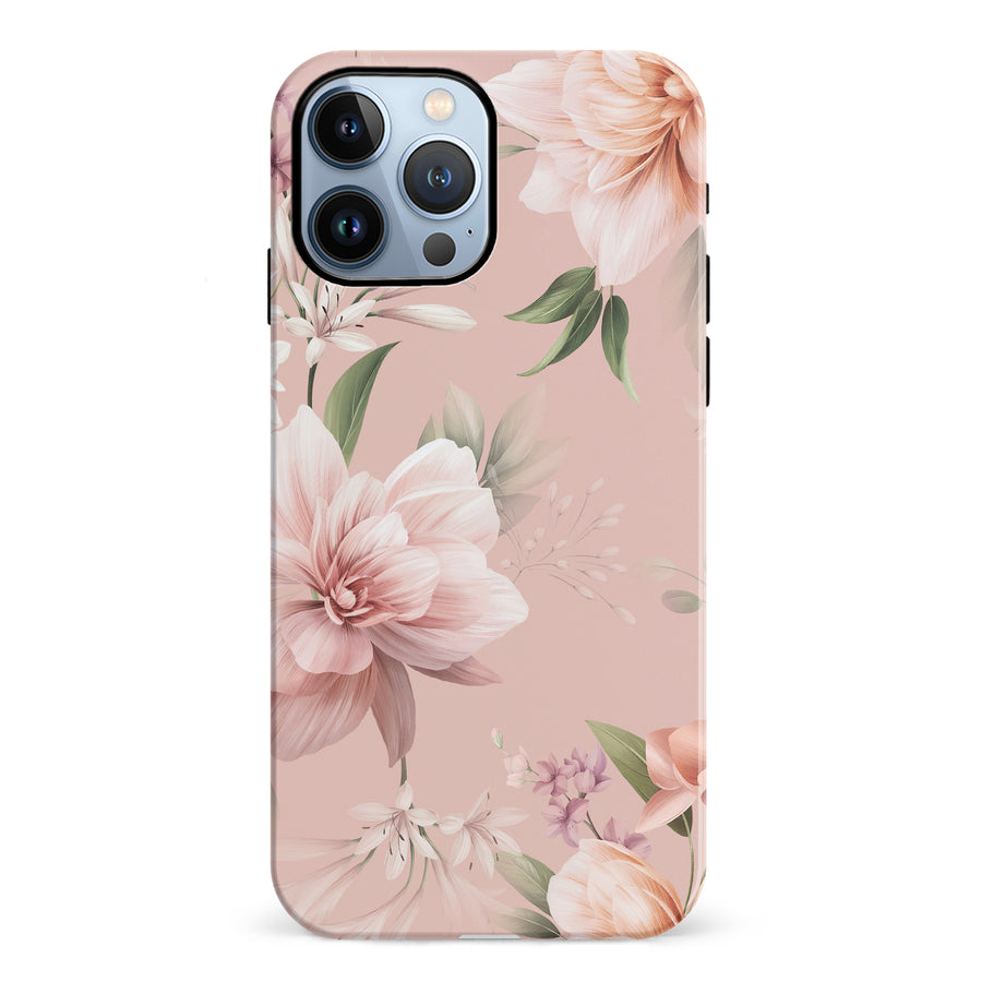 iPhone 12 Pro Peonies Two Floral Phone Case in Pink