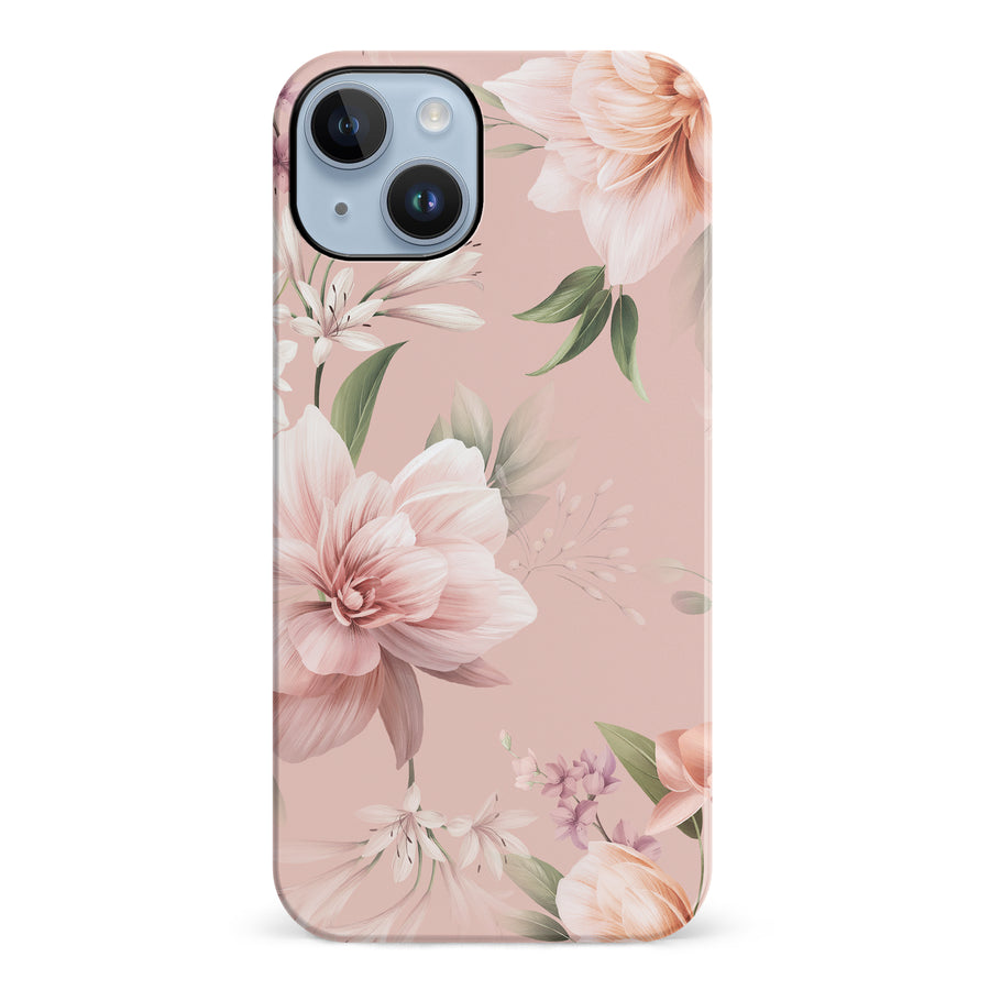 iPhone 14 Plus Peonies Two Floral Phone Case in Pink