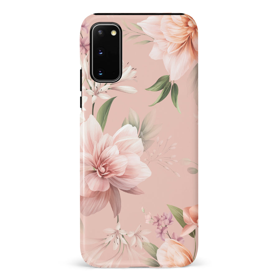 Samsung Galaxy S20 Peonies Two Floral Phone Case in Pink