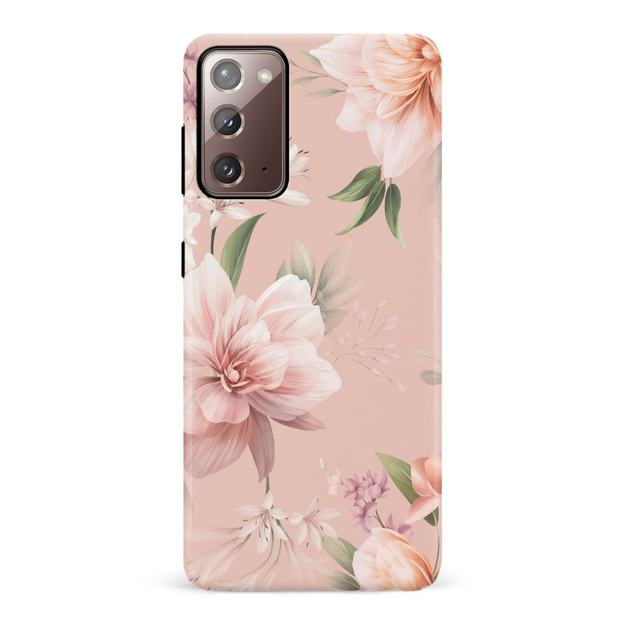 Samsung Galaxy Note 20 Peonies Two Floral Phone Case in Pink