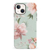 iPhone 13 & 13 Mini Peonies Two Floral Phone Case in Green