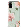 Samsung Galaxy S20 Plus Peonies Two Floral Phone Case in Green
