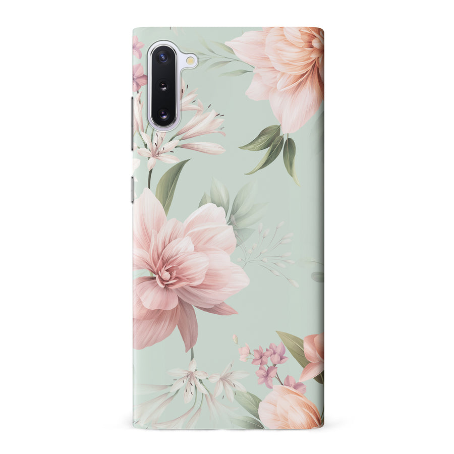 Samsung Galaxy Note 10 Peonies Two Floral Phone Case in Green