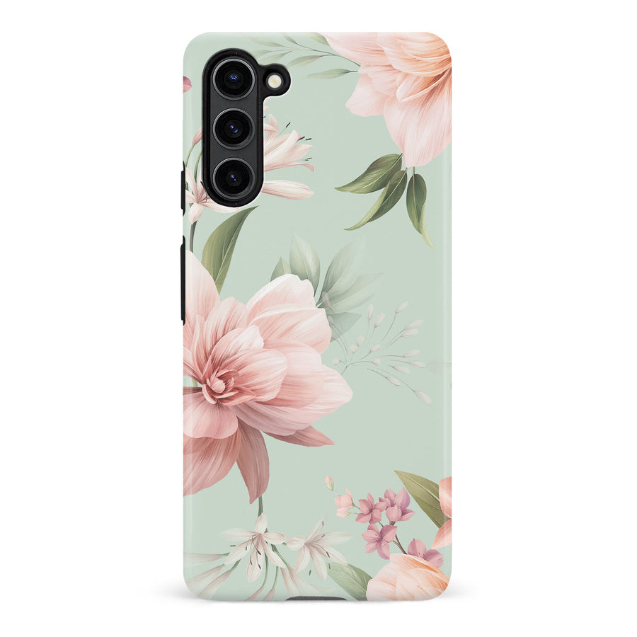 Samsung S23 Plus Peonies Two Floral Phone Case - Green