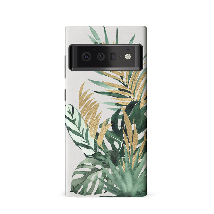 Google Pixel 6 watercolour plants one phone case