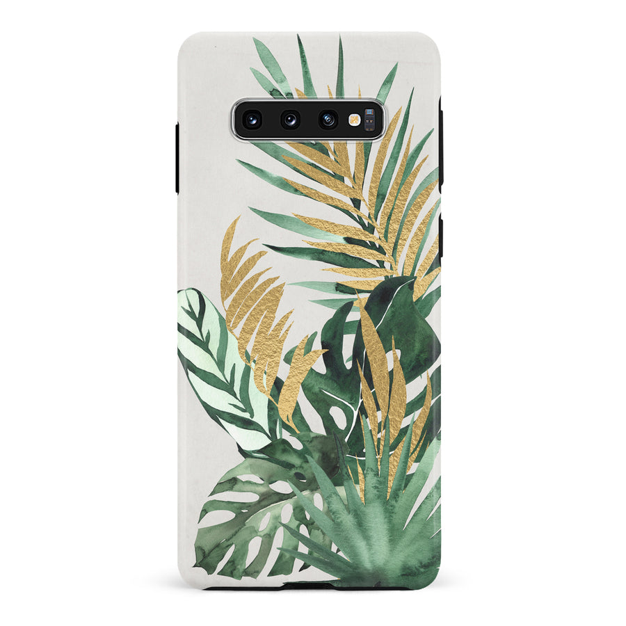 Samsung Galaxy S10 watercolour plants one phone case