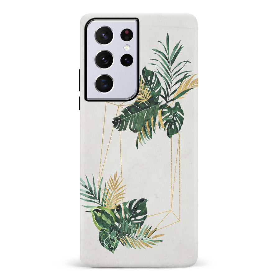 Samsung Galaxy S21 Ultra watercolour plants two phone case