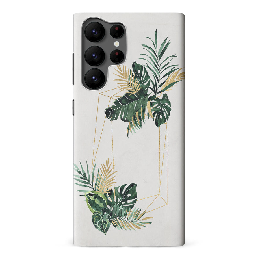 Samsung Galaxy S22 Ultra watercolour plants two phone case