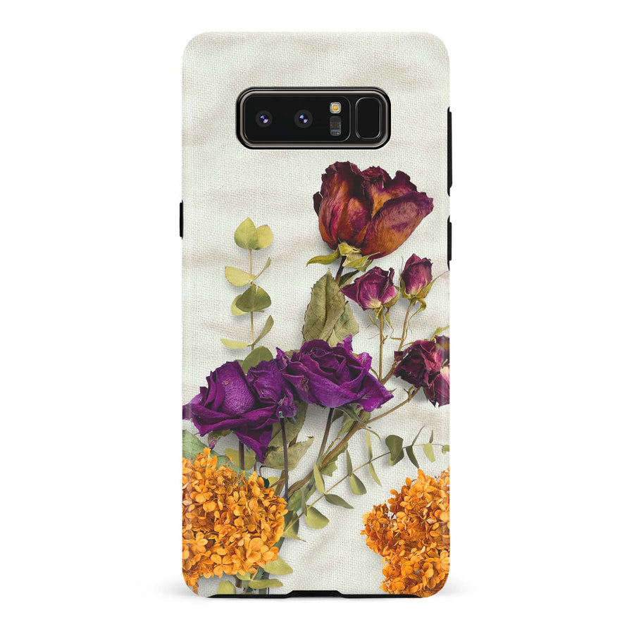 Samsung Galaxy Note 8 flowers on canvas phone case