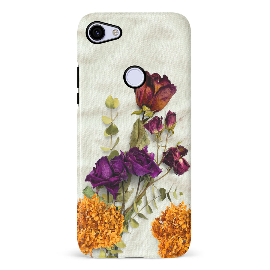 Google Pixel 3A flowers on canvas phone case