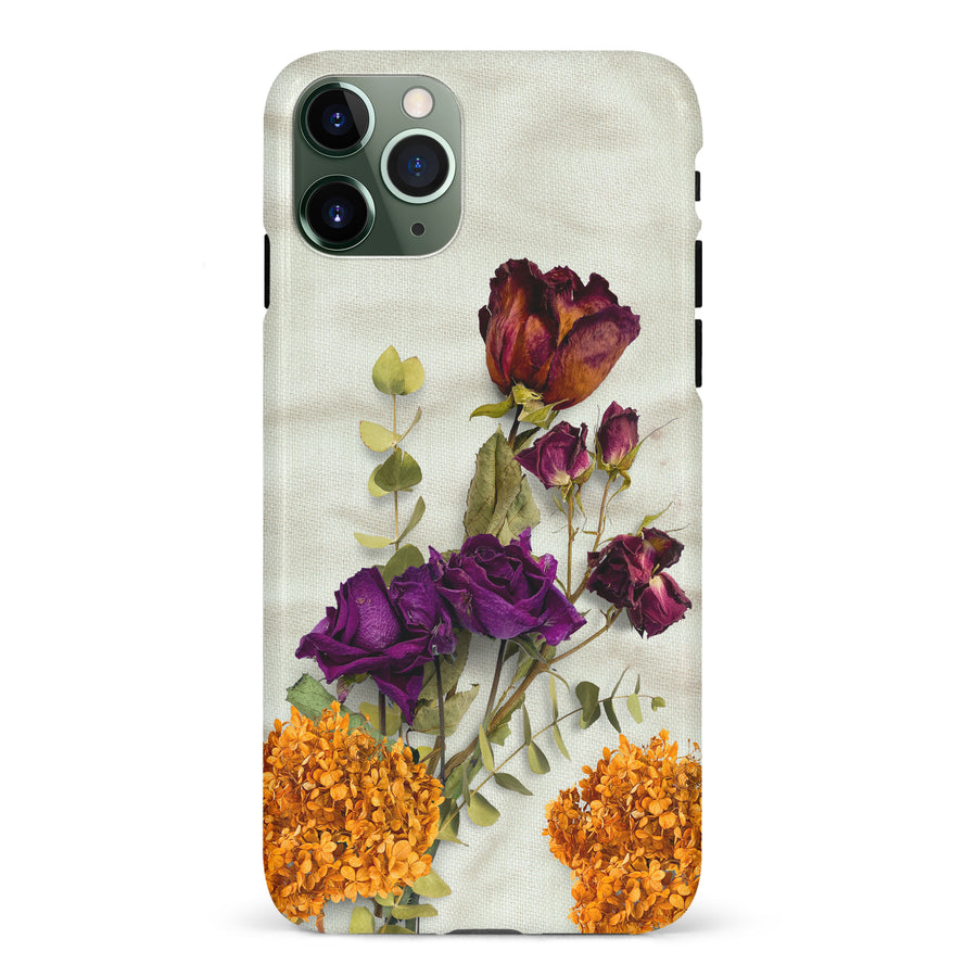 iPhone 11 Pro flowers on canvas phone case