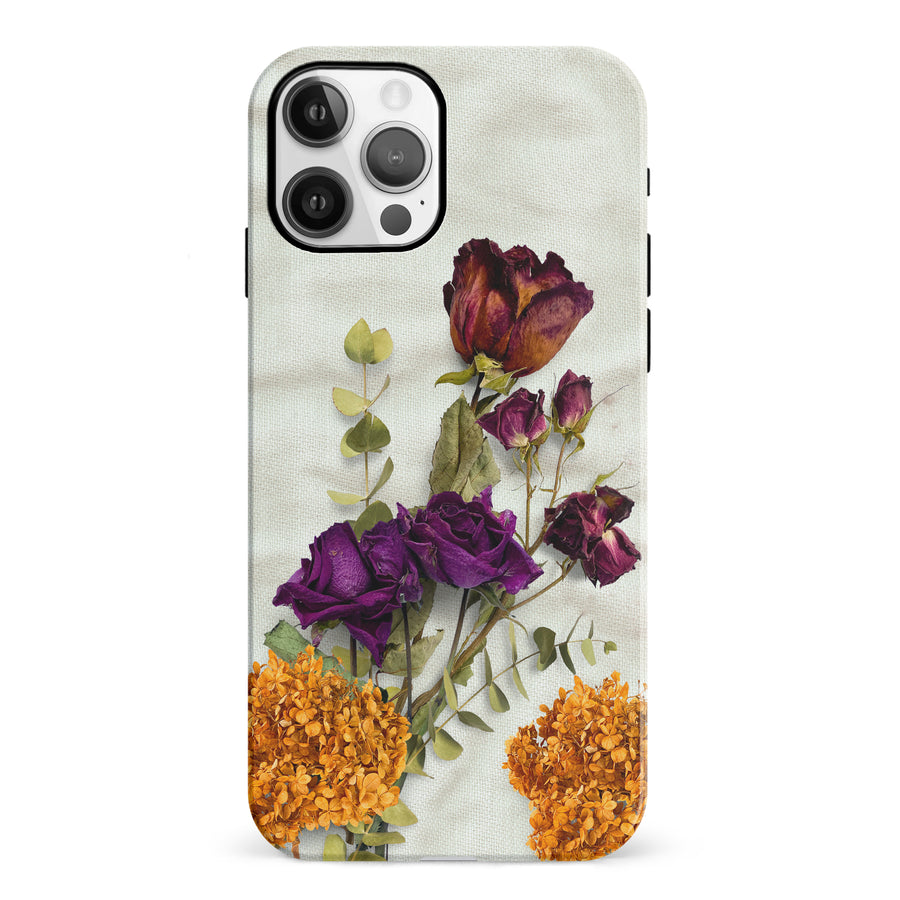 iPhone 12 flowers on canvas phone case