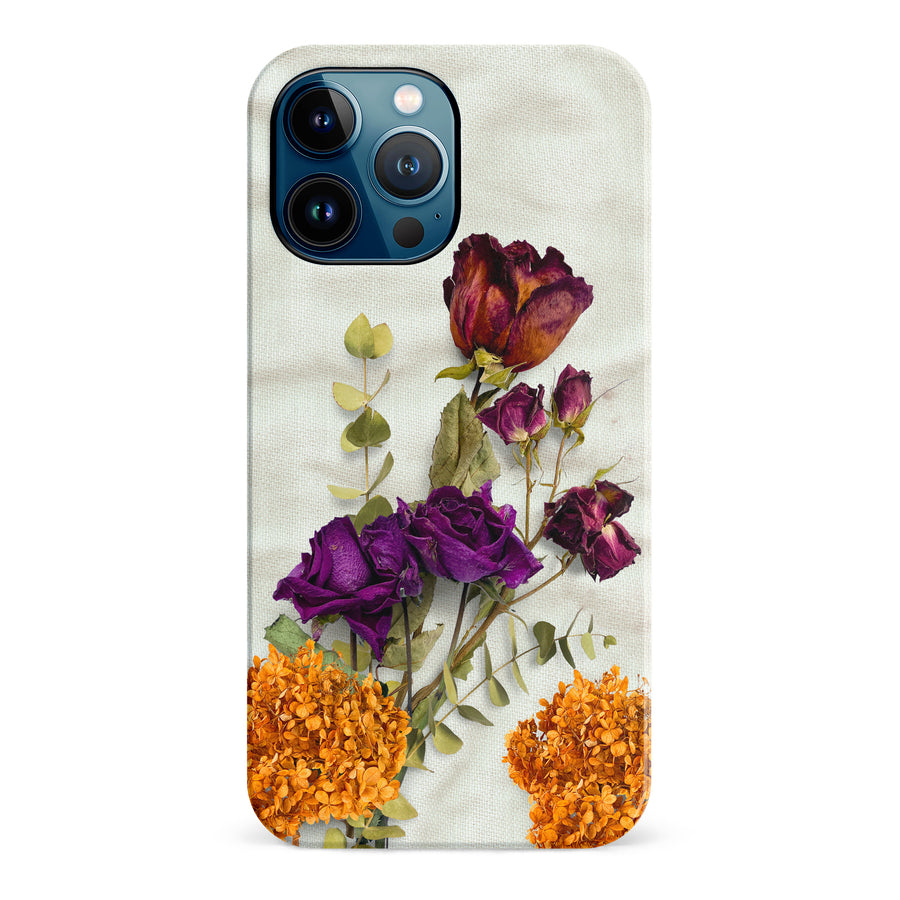 iPhone 12 Pro Max flowers on canvas phone case