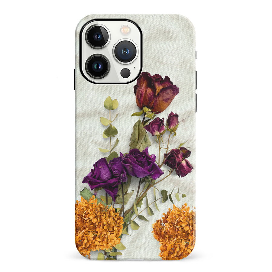 iPhone 13 Pro flowers on canvas phone case