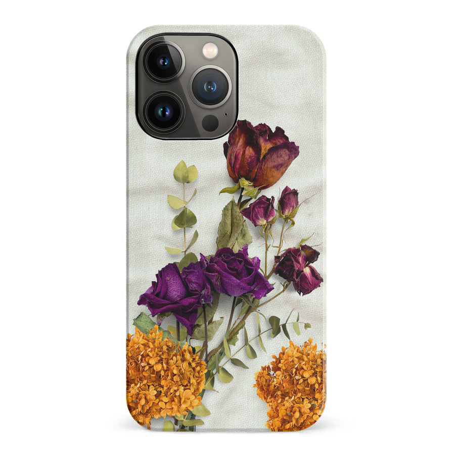 iPhone 14 Pro flowers on canvas phone case