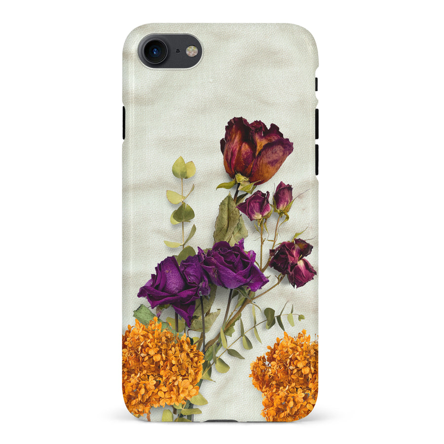 iPhone 7/8/SE flowers on canvas phone case