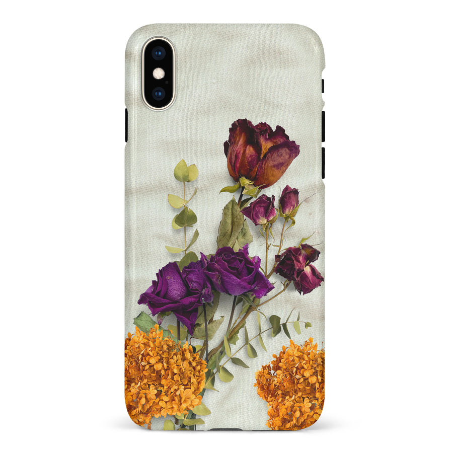 iPhone XS Max flowers on canvas phone case