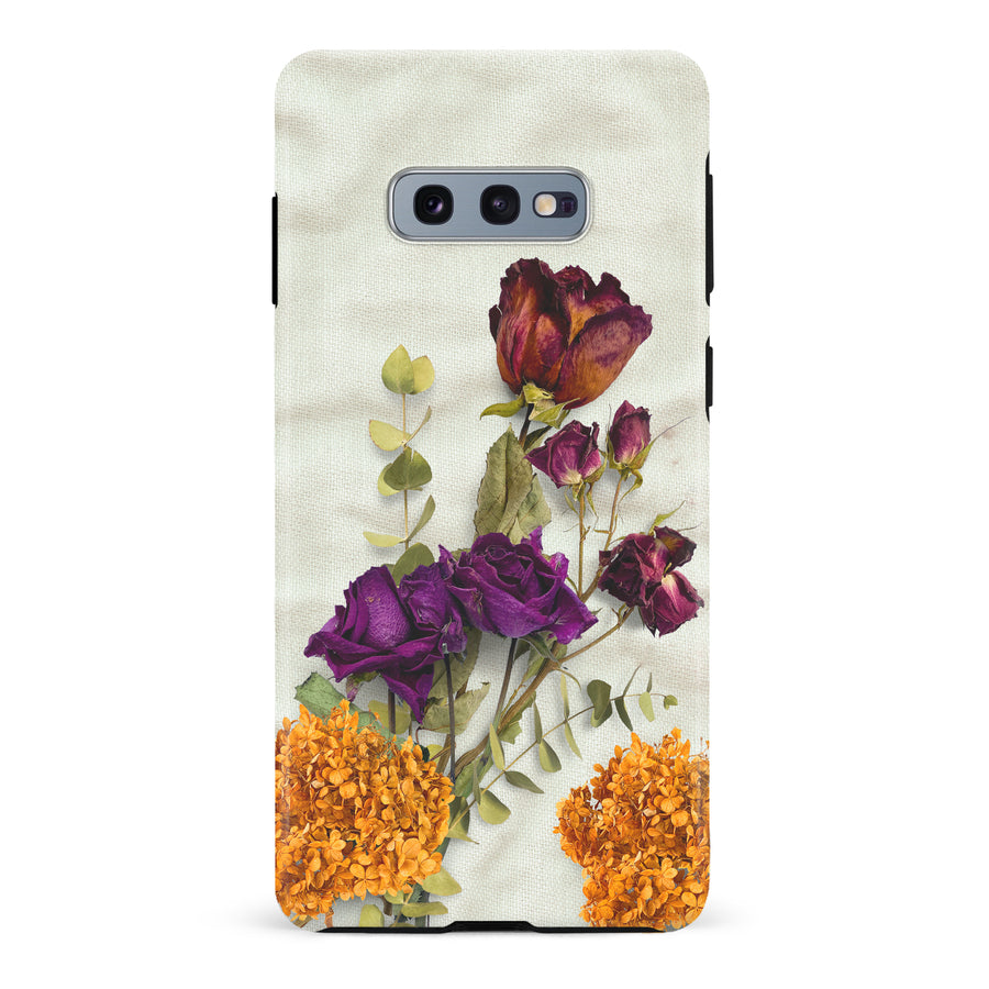 Samsung Galaxy S10e flowers on canvas phone case