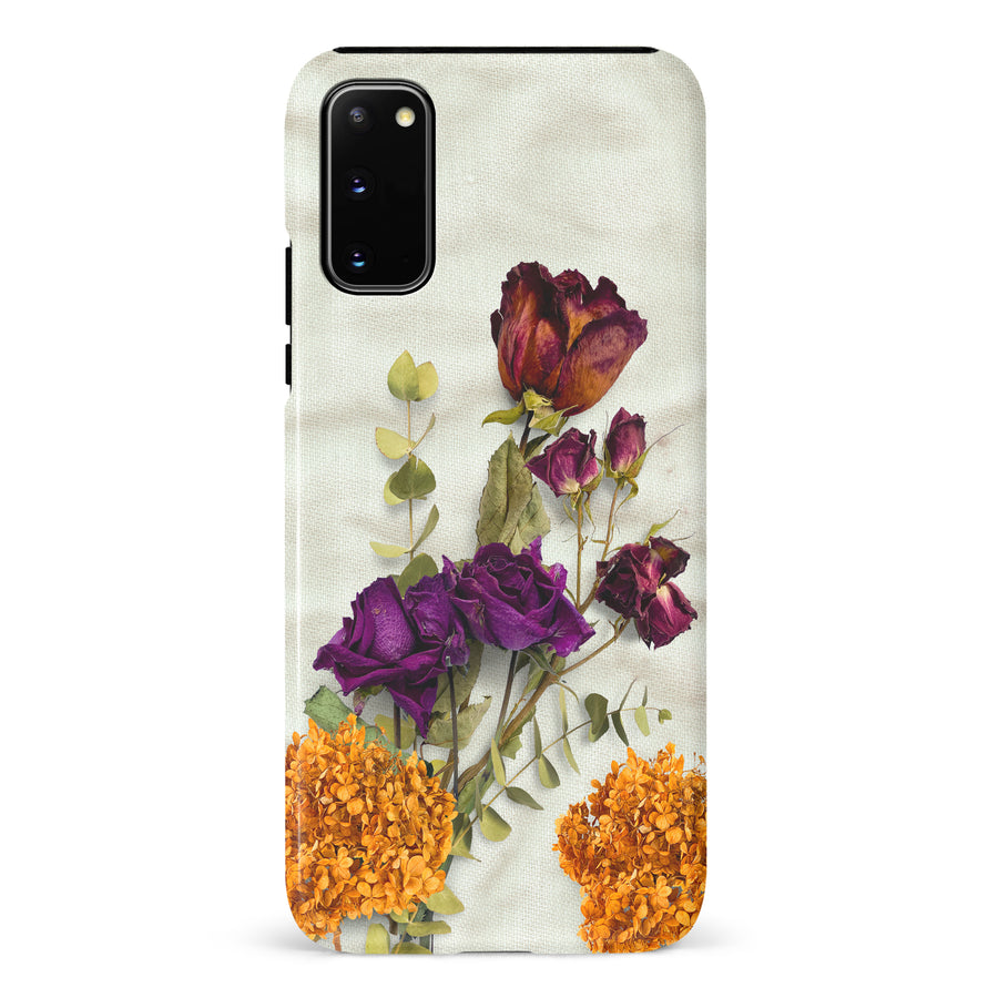 Samsung Galaxy S20 flowers on canvas phone case