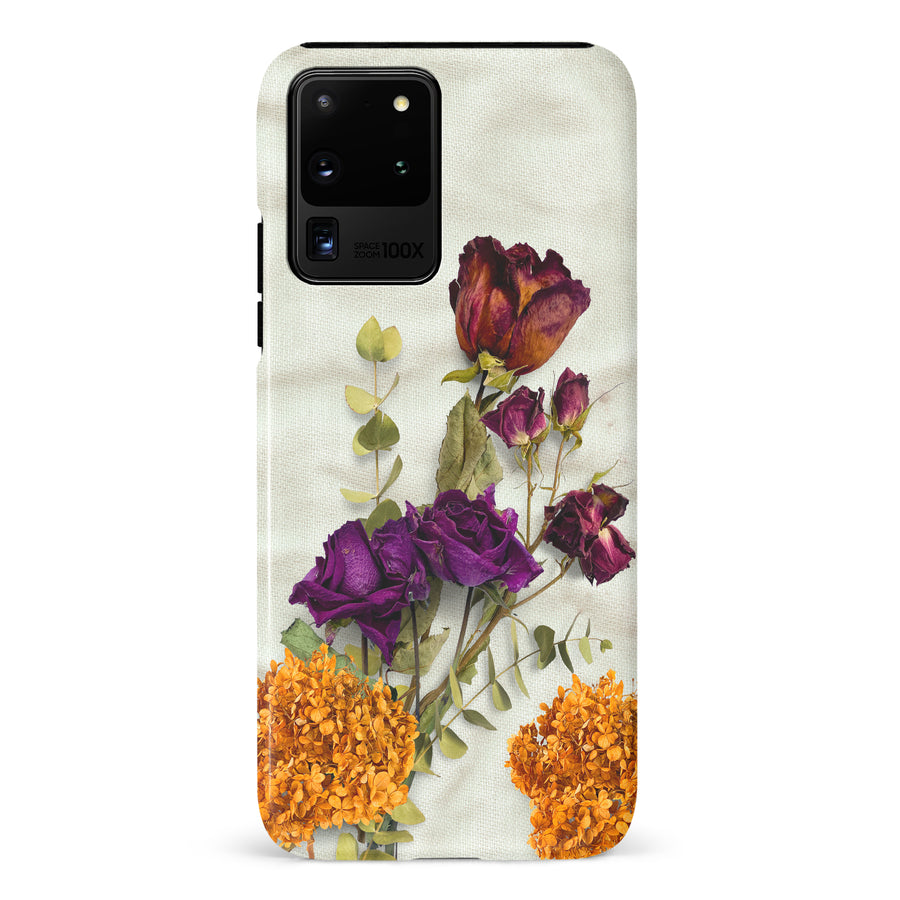 Samsung Galaxy S20 Ultra flowers on canvas phone case