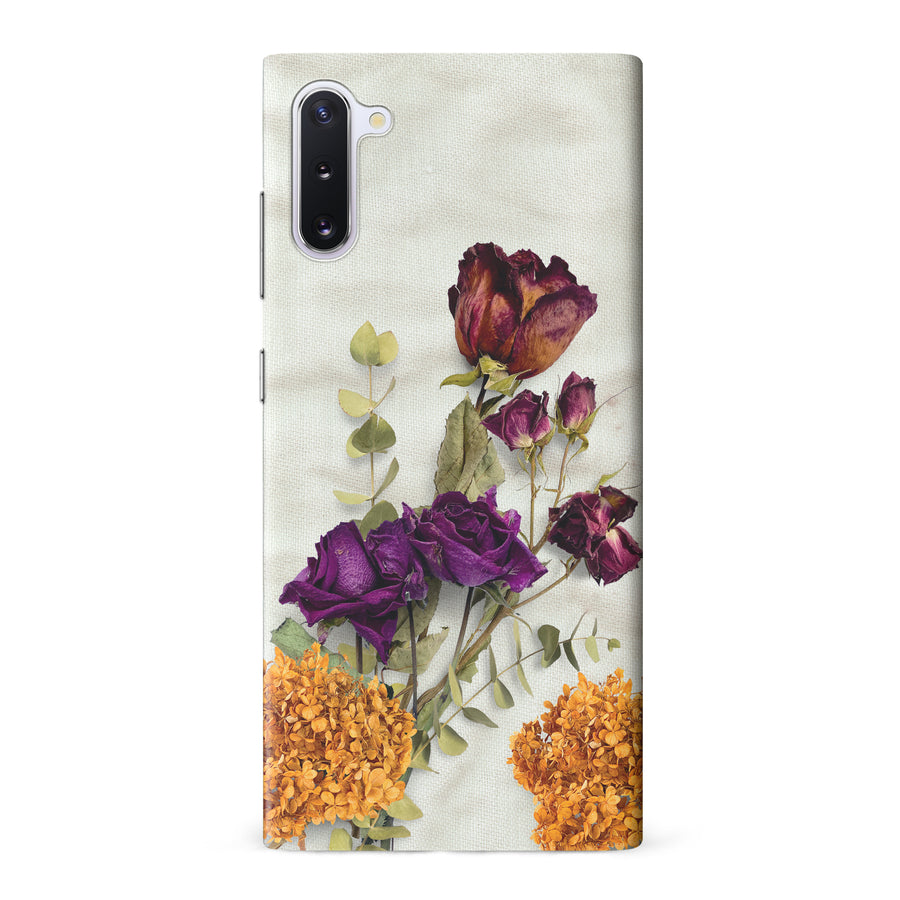 Samsung Galaxy Note 10 flowers on canvas phone case