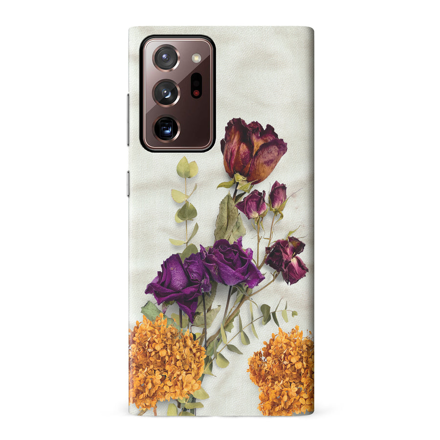 Samsung Galaxy Note 20 Ultra flowers on canvas phone case