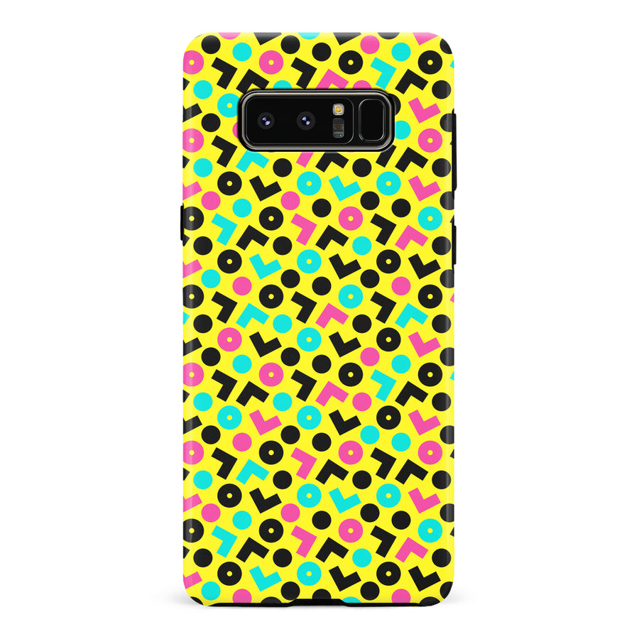 Samsung Galaxy Note 8 90's Geometry Phone Case in Yellow