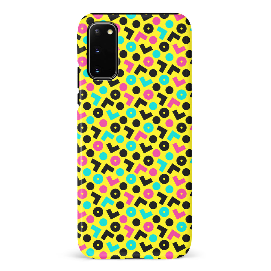 Samsung Galaxy S20 90's Geometry Phone Case in Yellow