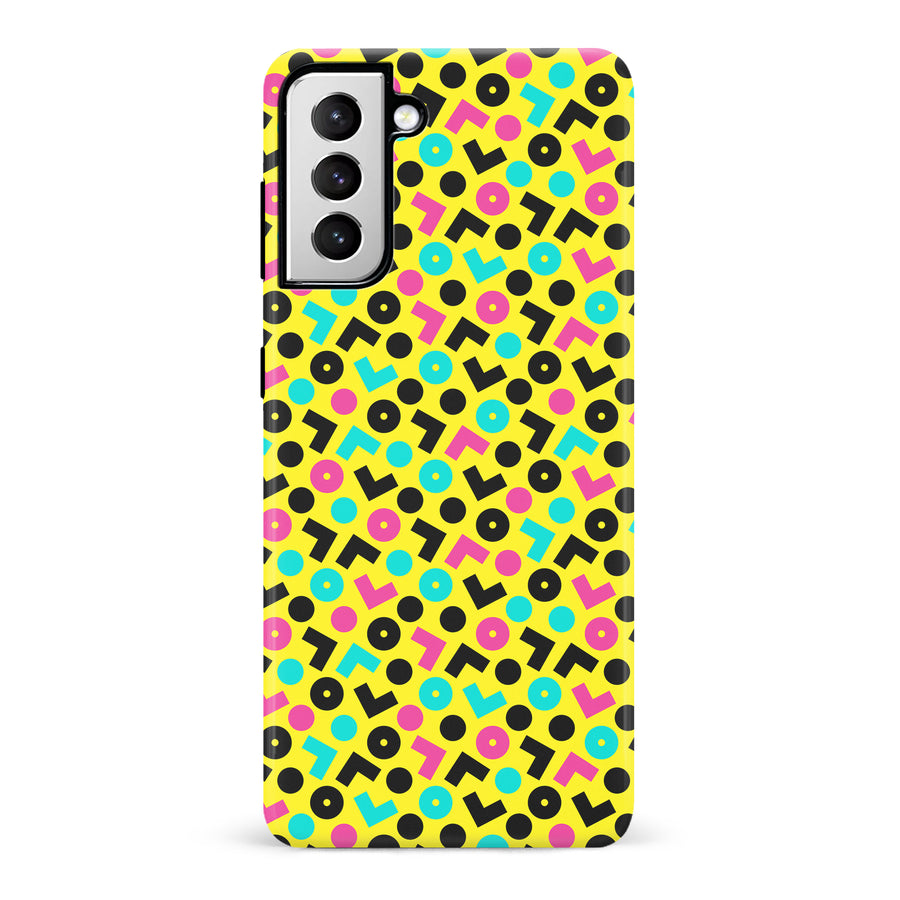 Samsung Galaxy S21 90's Geometry Phone Case in Yellow