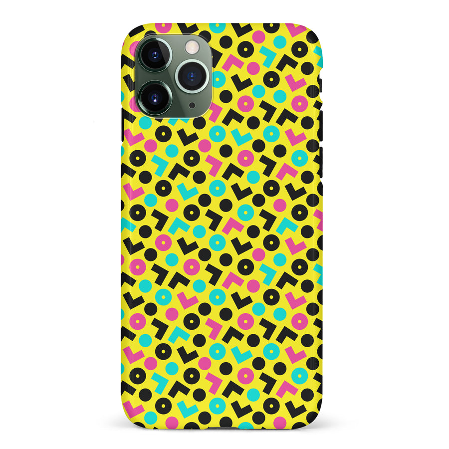 iPhone 11 Pro 90's Geometry Phone Case in Yellow