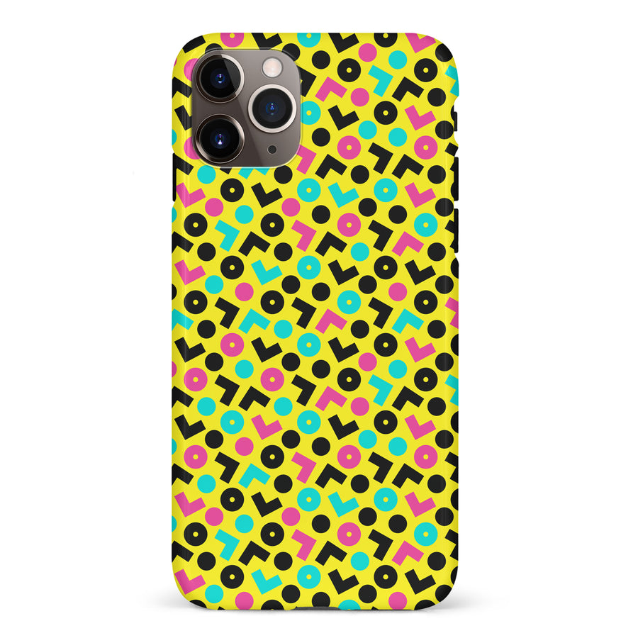 iPhone 11 Pro Max 90's Geometry Phone Case in Yellow