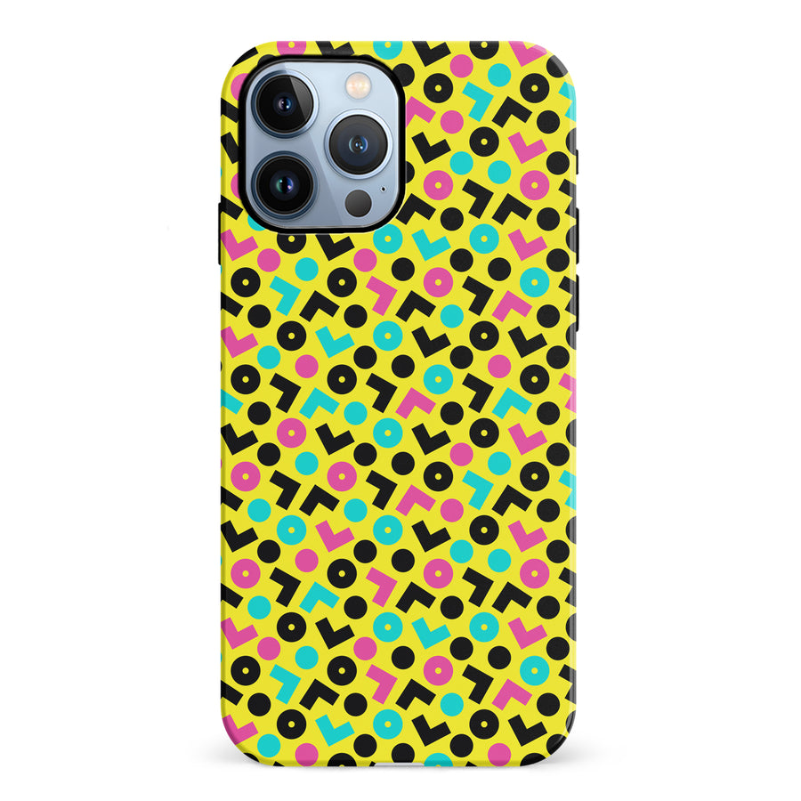 iPhone 12 Pro 90's Geometry Phone Case in Yellow