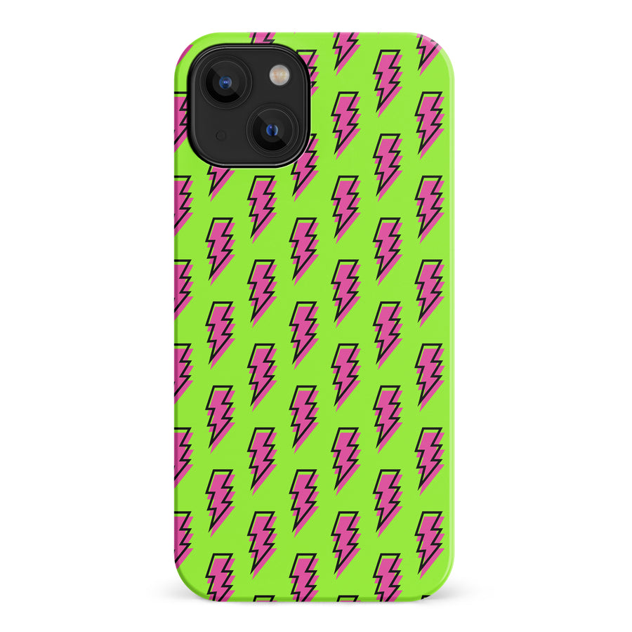 iPhone 14 Lightning Phone Case in Green