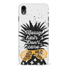 iPhone XR Messy Hair Don't Care Phone Case in White